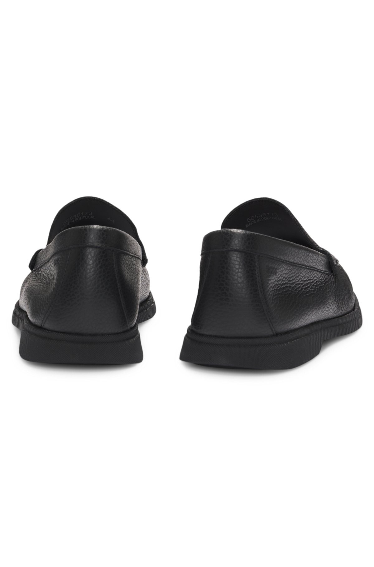 TUMBLED-LEATHER MOCCASINS WITH LOGO DETAIL - 5