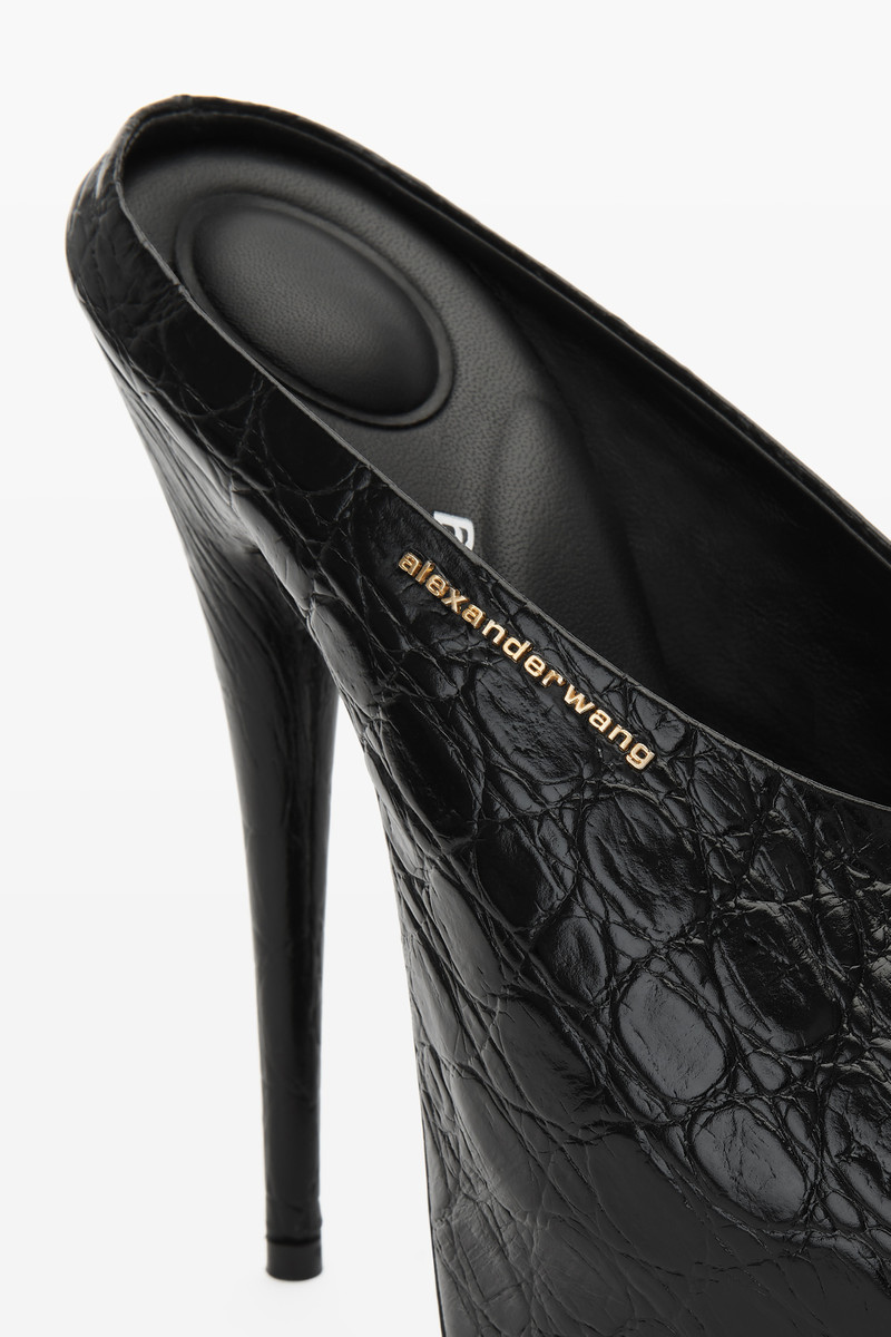 Alexander Wang DESTINY 150 SANDAL IN CROC EMBOSSED COW LEATHER outlook