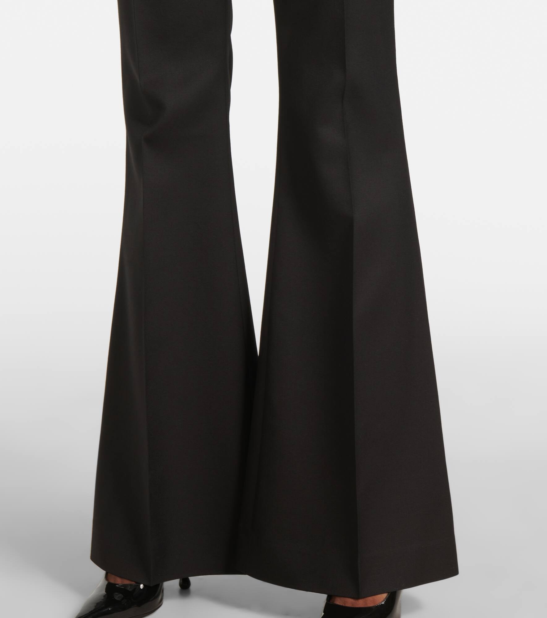 Wool gabardine flared pants - 5