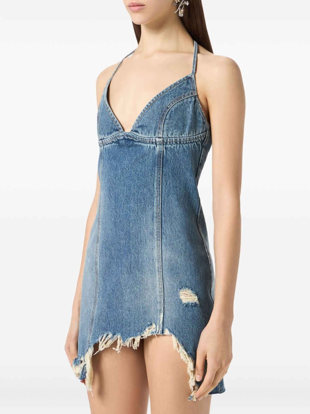 denim mini dress - 4