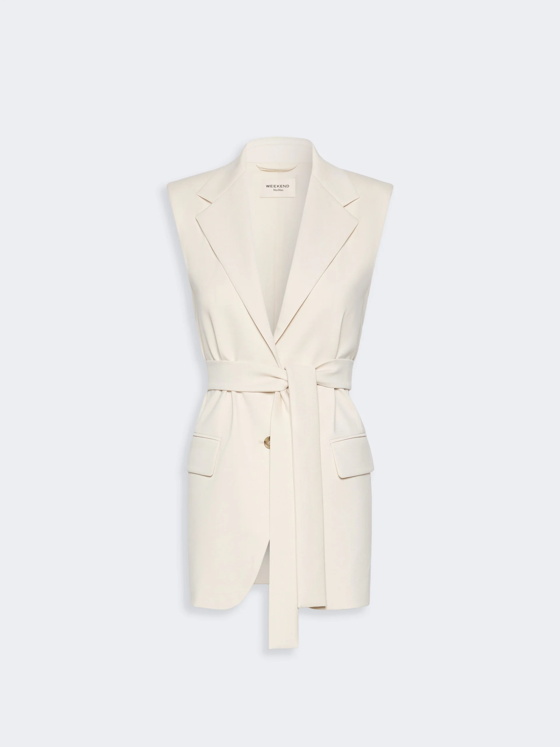 FIORE Milano-knit jersey gilet - IVORY - 1