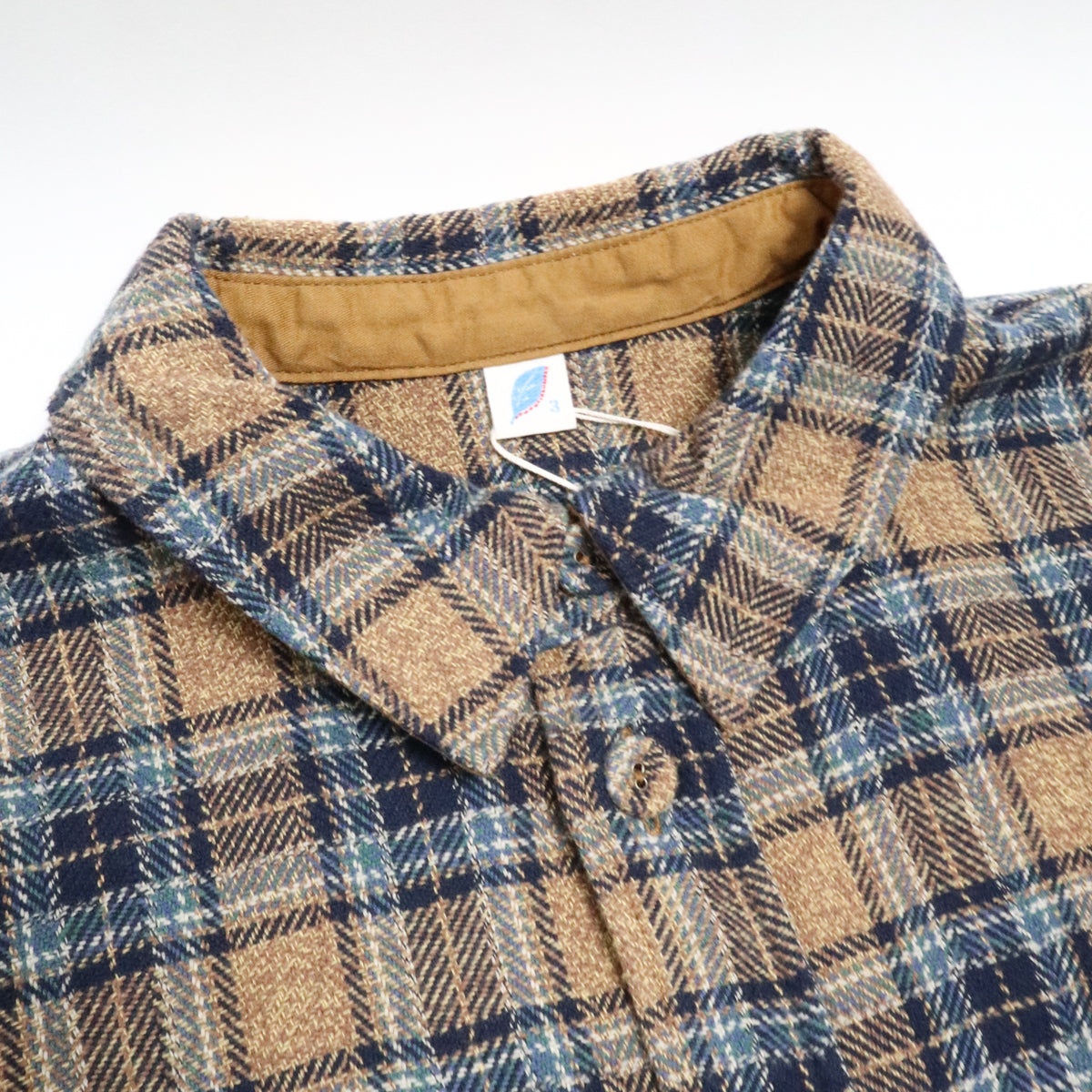 Cotton Tweed Check Double Pocket Shirt Beige - 2