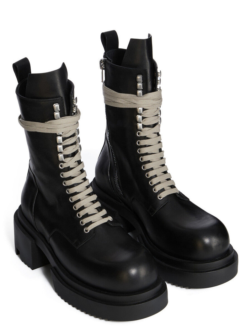 Black Concordians Lace-Up Bogun Boots 6