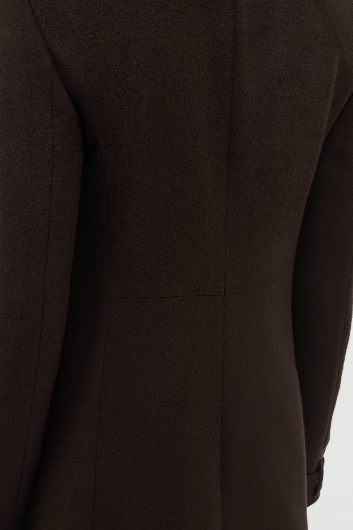 Houstt Trench Coat in Chocolate Winter Silk - 7