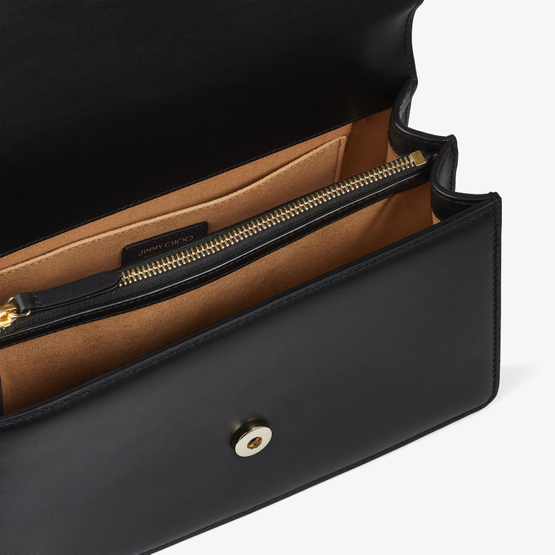 Varenne Shoulder
Black Fine Shiny Calf Leather Shoulder Bag with Light Gold JC Bar 3