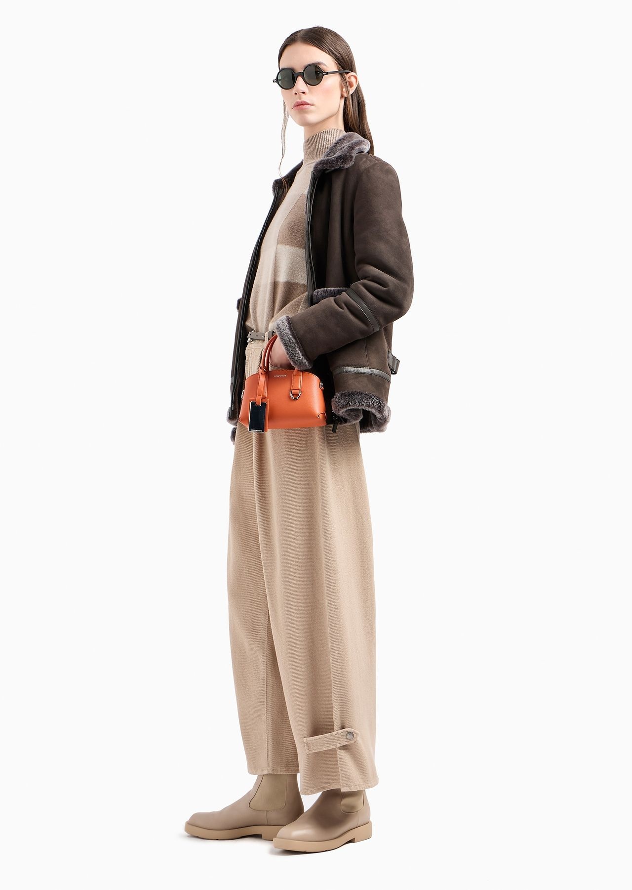 Icon relaxed-fit Spanish Merino lambskin suede shearling coat - 4