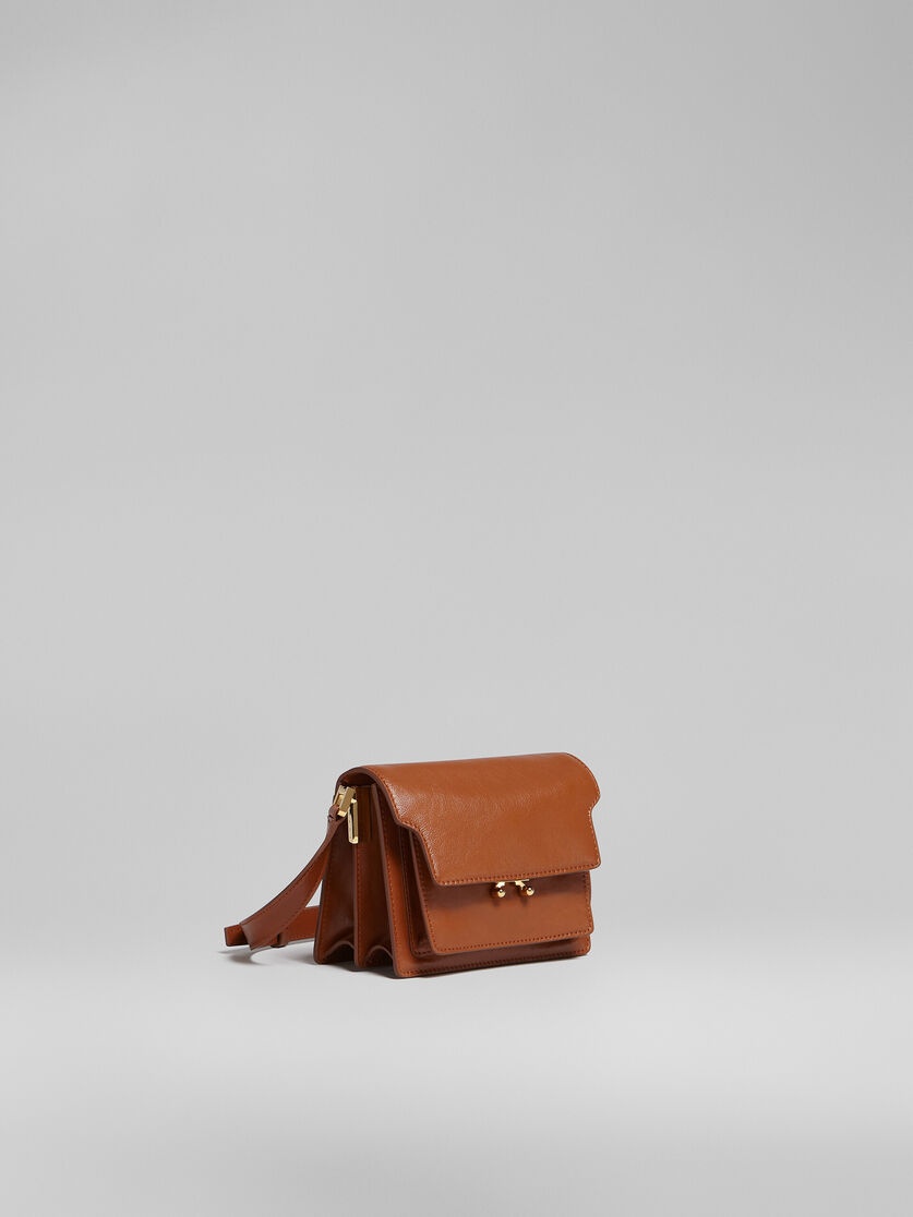 TRUNK SOFT MINI BAG IN BROWN LEATHER - 6