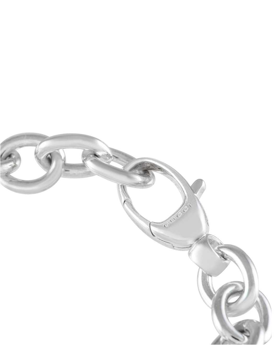 Gucci Silver Gucci Heart Chain Heart Chain Bracelet - 2