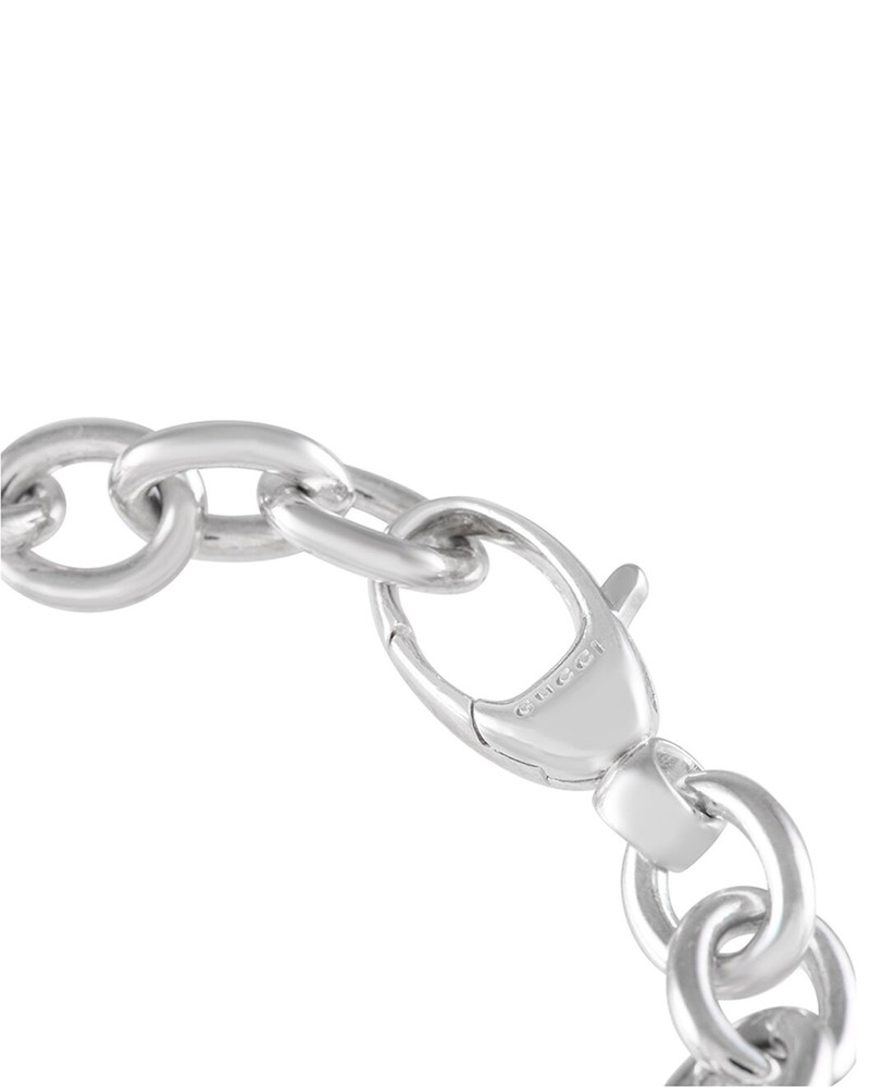 GUCCI Gucci Silver Gucci Heart Chain Heart Chain Bracelet outlook