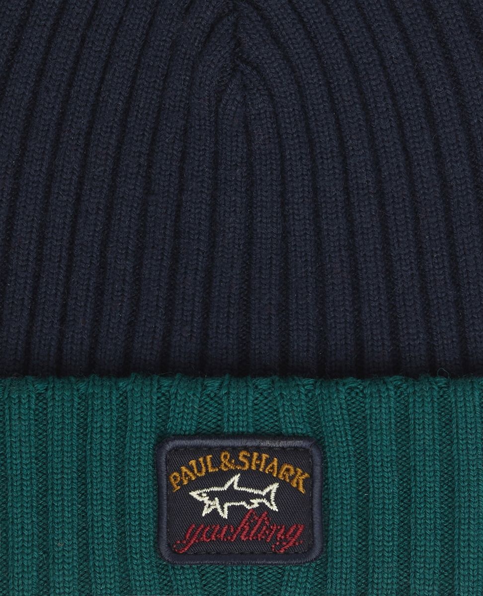 Ribbed wool beanie with iconic badge - 3