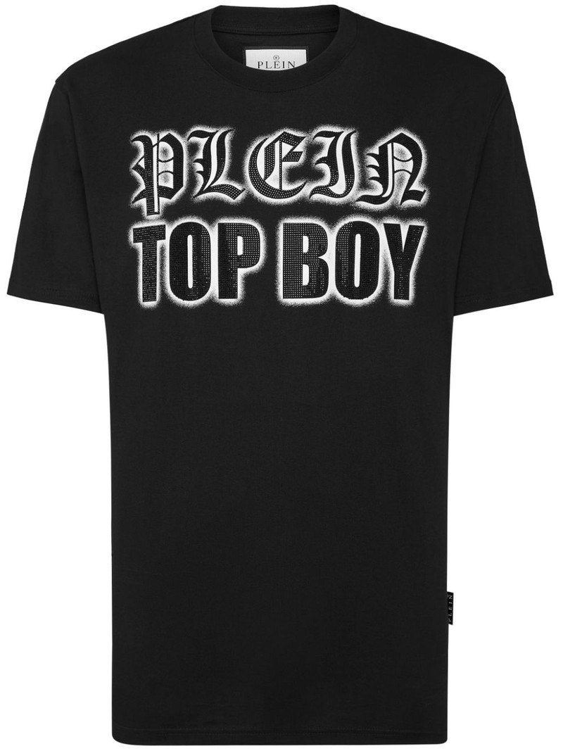 crystal-embellished cotton T-shirt 1