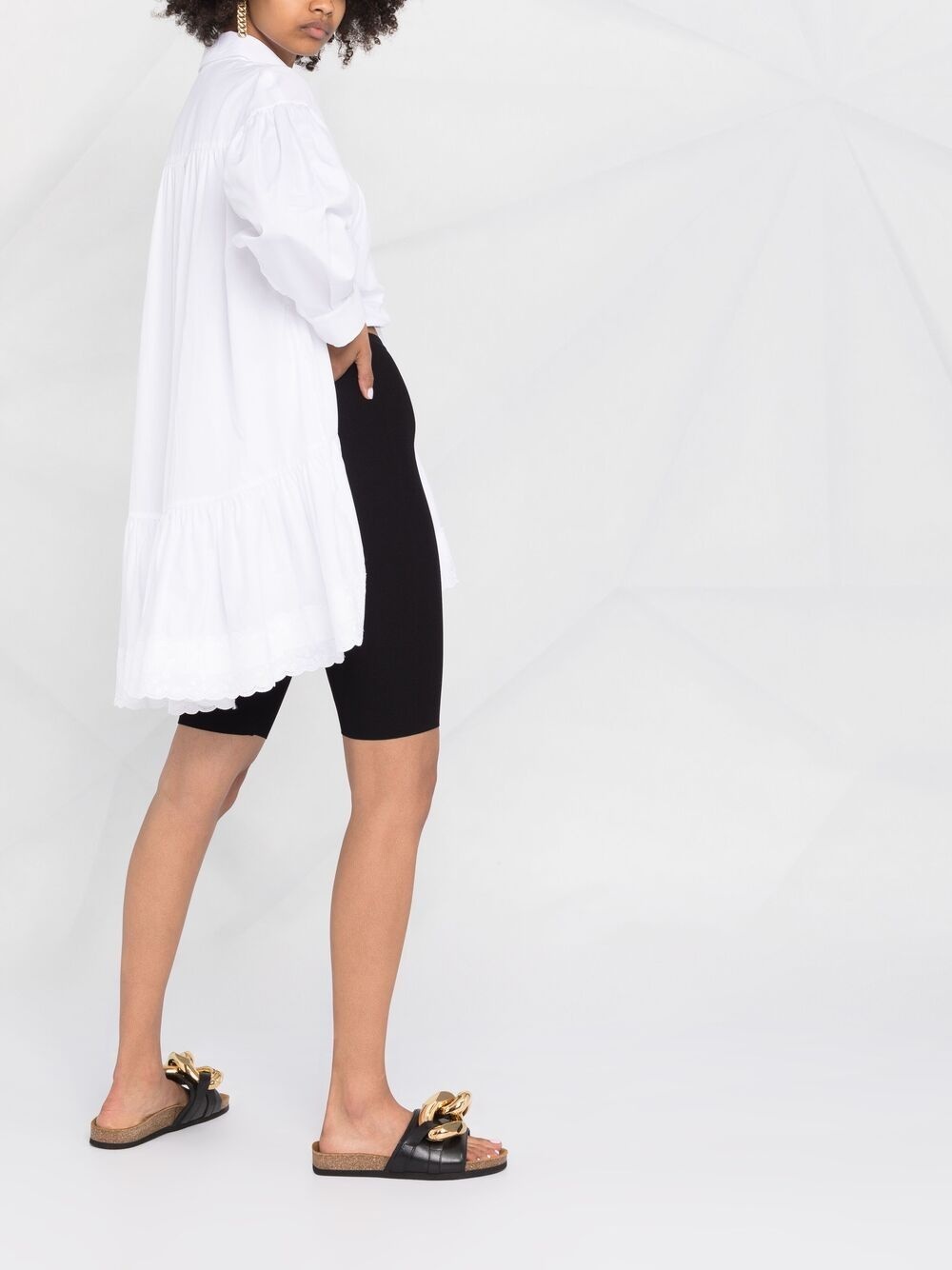 logo-embroidered cycling shorts - 4