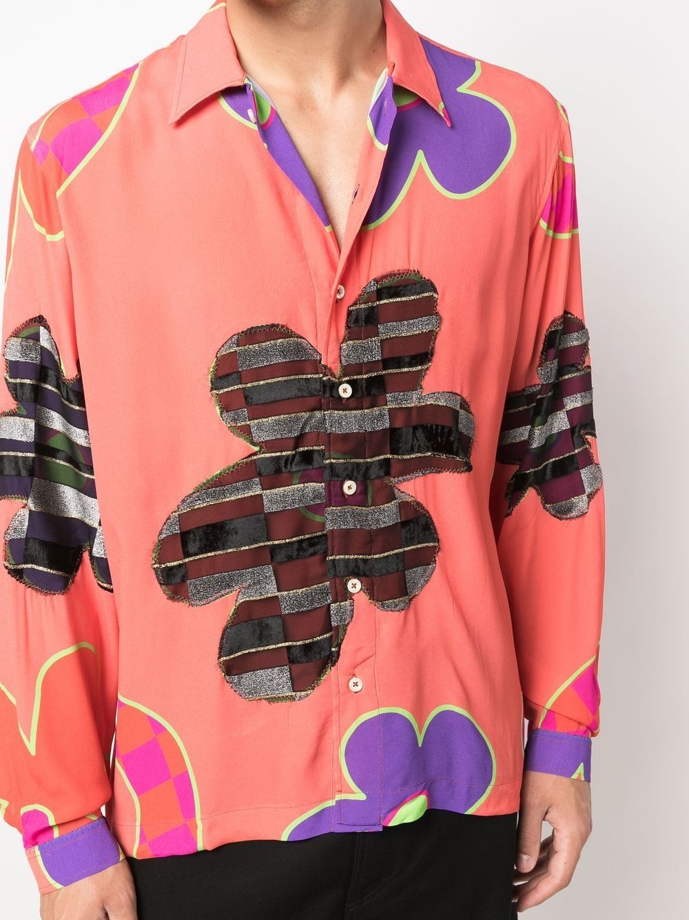 graphic-print long-sleeve shirt - 5