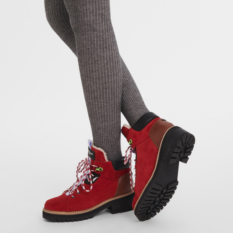 Le Pliage baroudeuse Boots Red - Leather 5