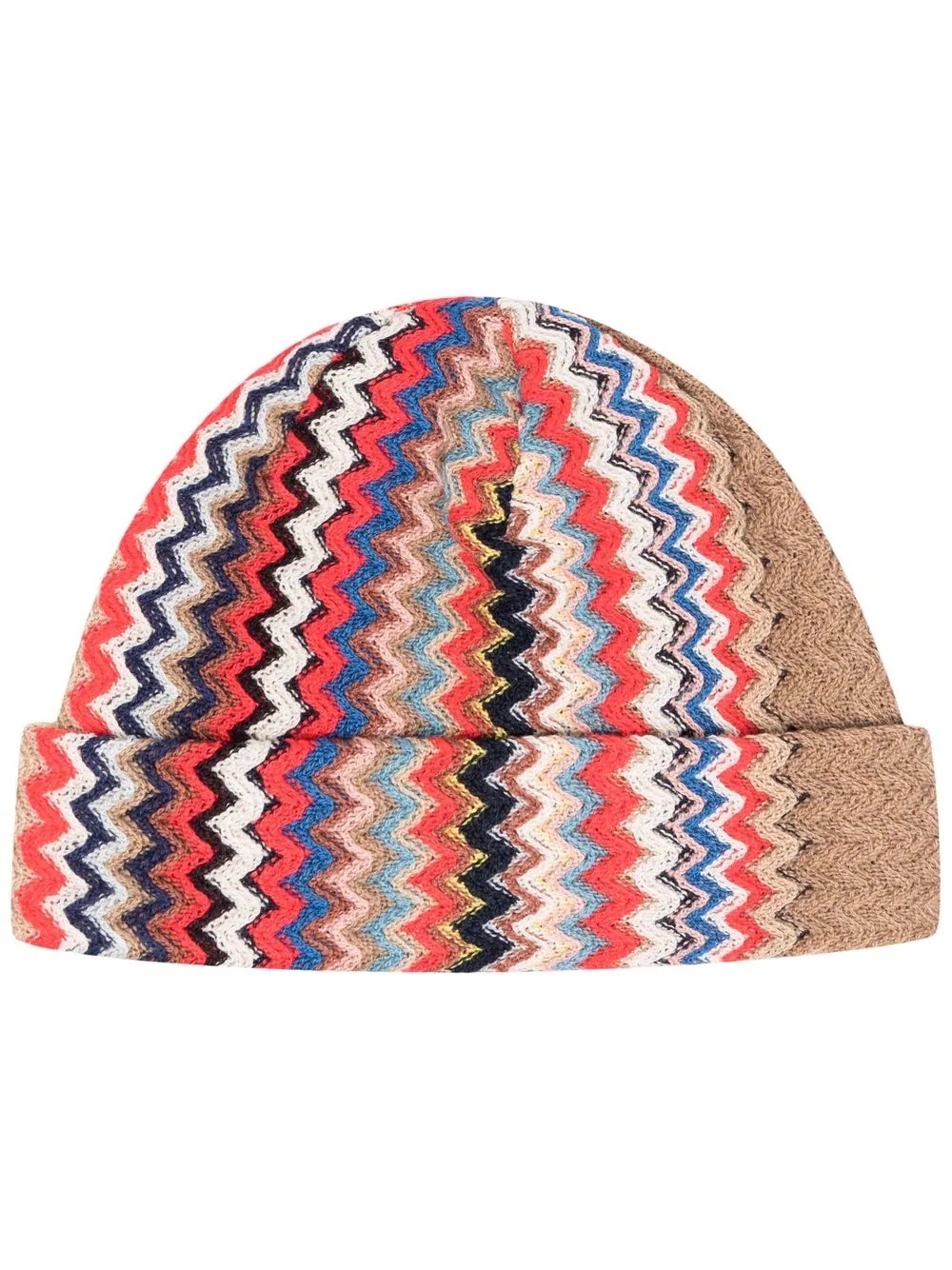 zig-zag knit beanie - 1