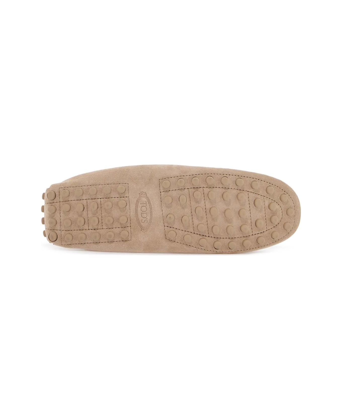 Gathered Leather Slippers In Cord Color - 5