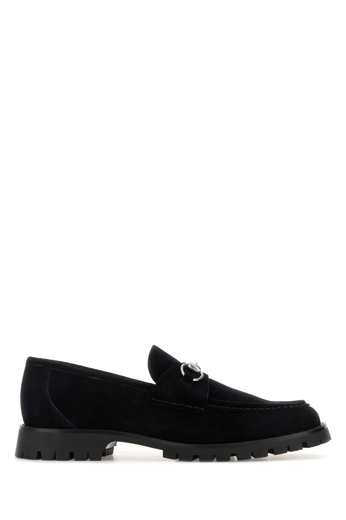 Gucci Men Midnight Blue Suede Loafers - 1