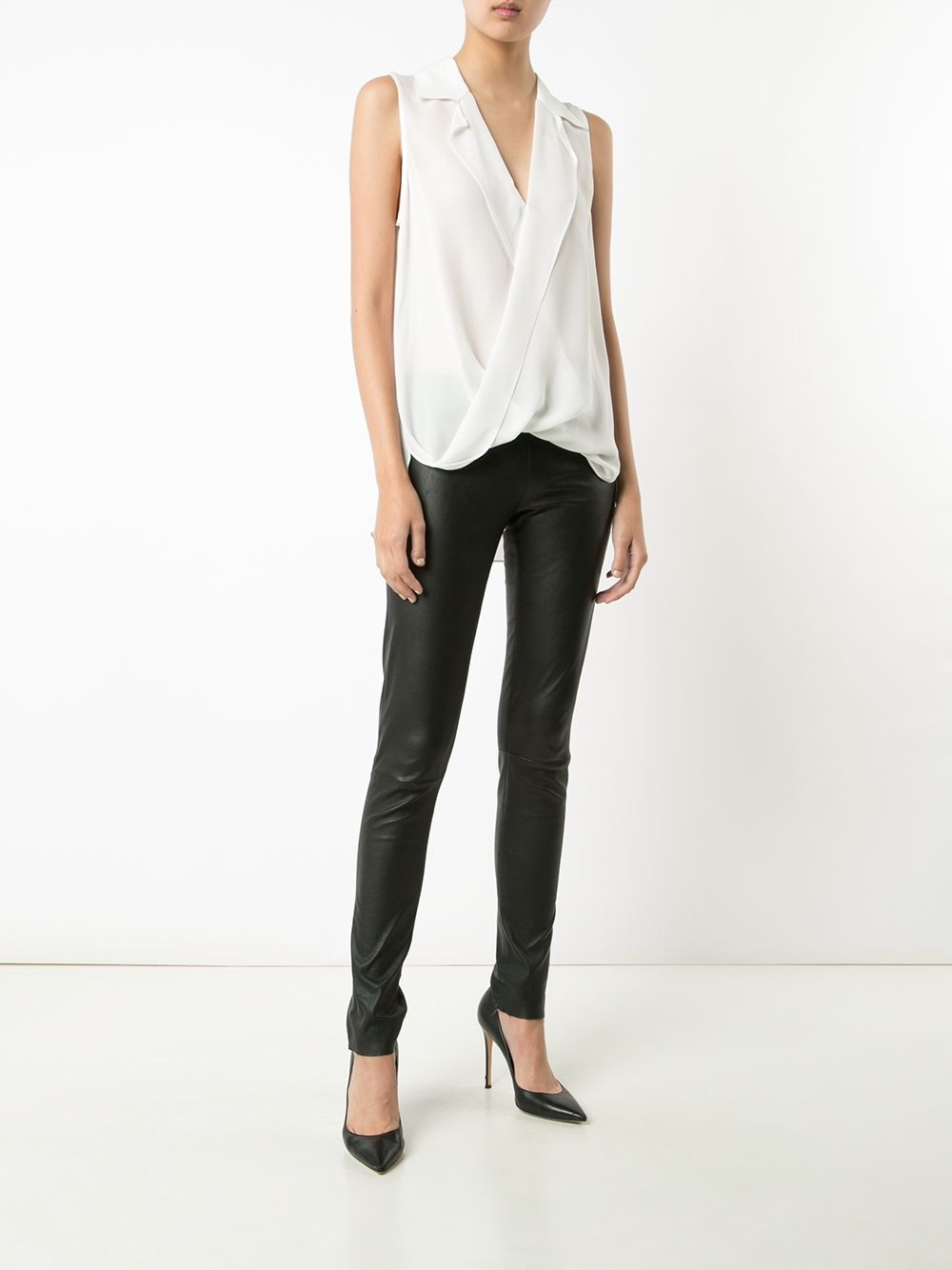 v-neck sleeveless blouse - 2