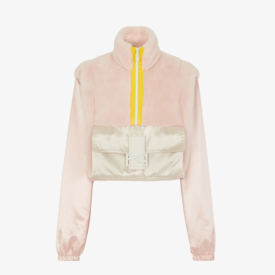 Pink nylon and mink jacket - 1
