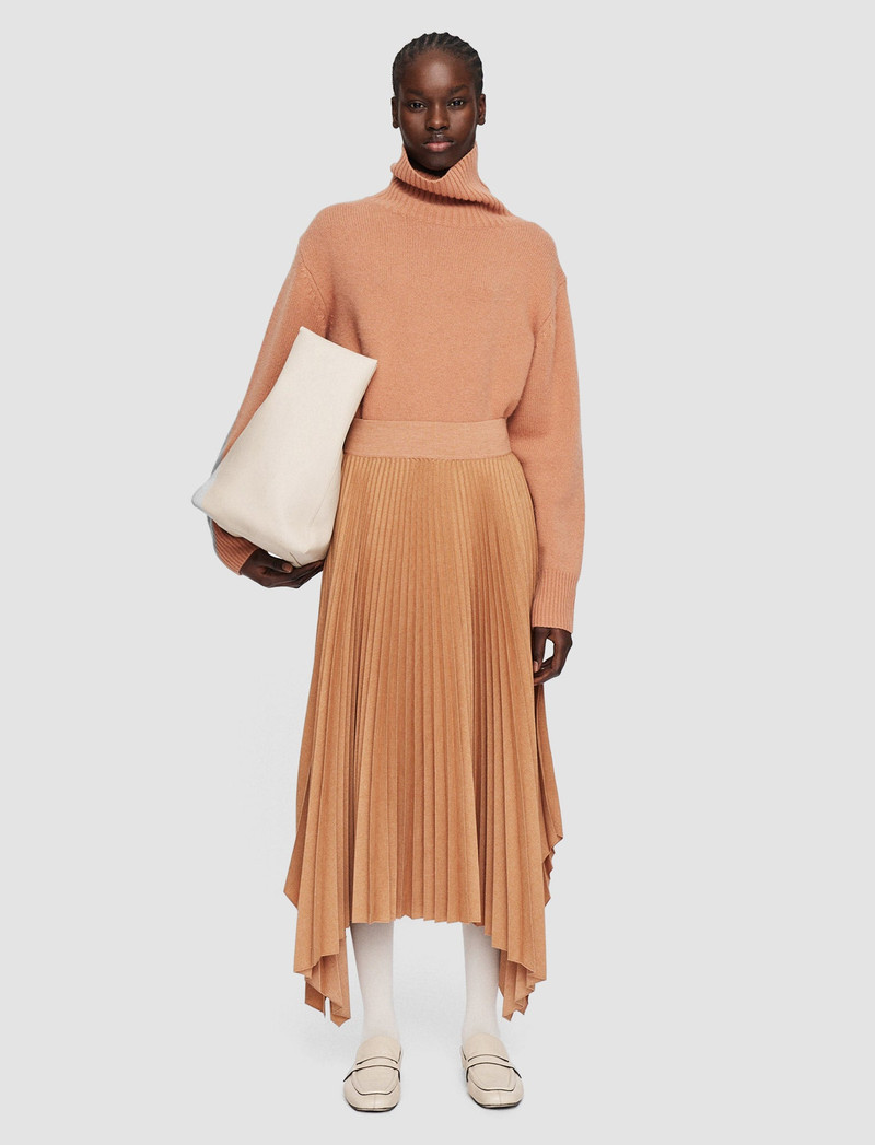 JOSEPH Pleated Flannel Ade Skirt outlook