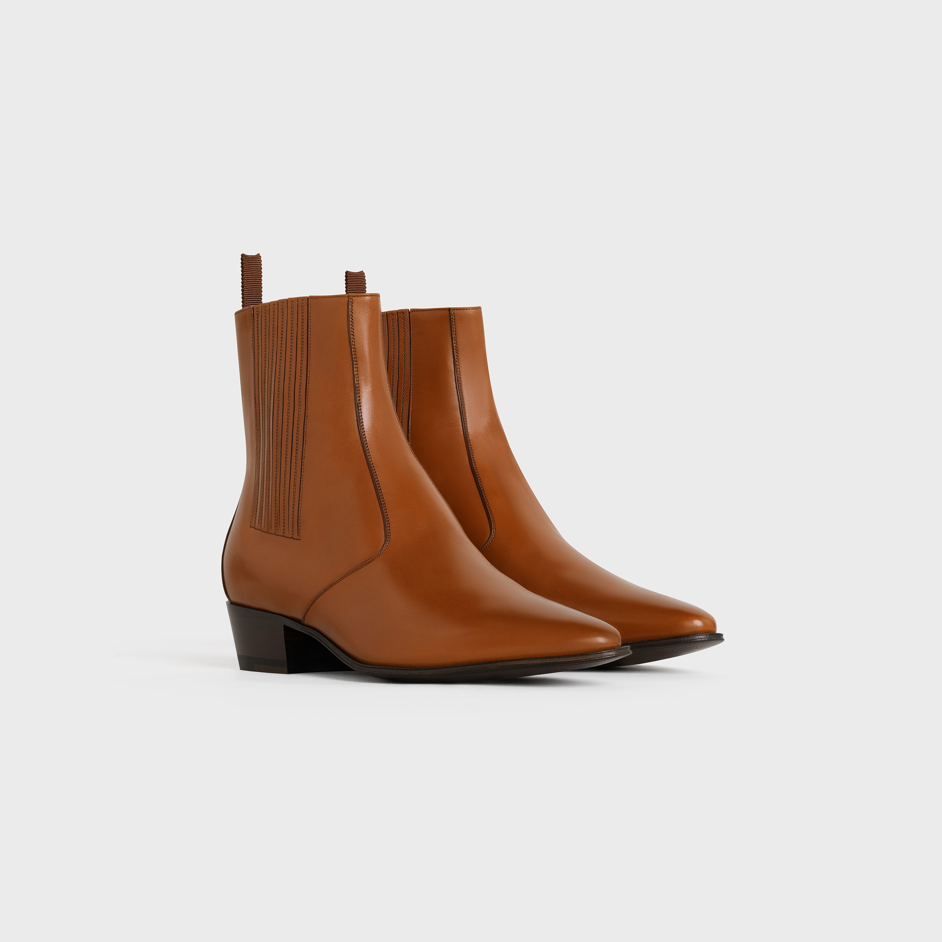 CELINE JACNO CHELSEA BOOT WITH COVERED ELASTIC IN SHINY CALFSKIN - 2