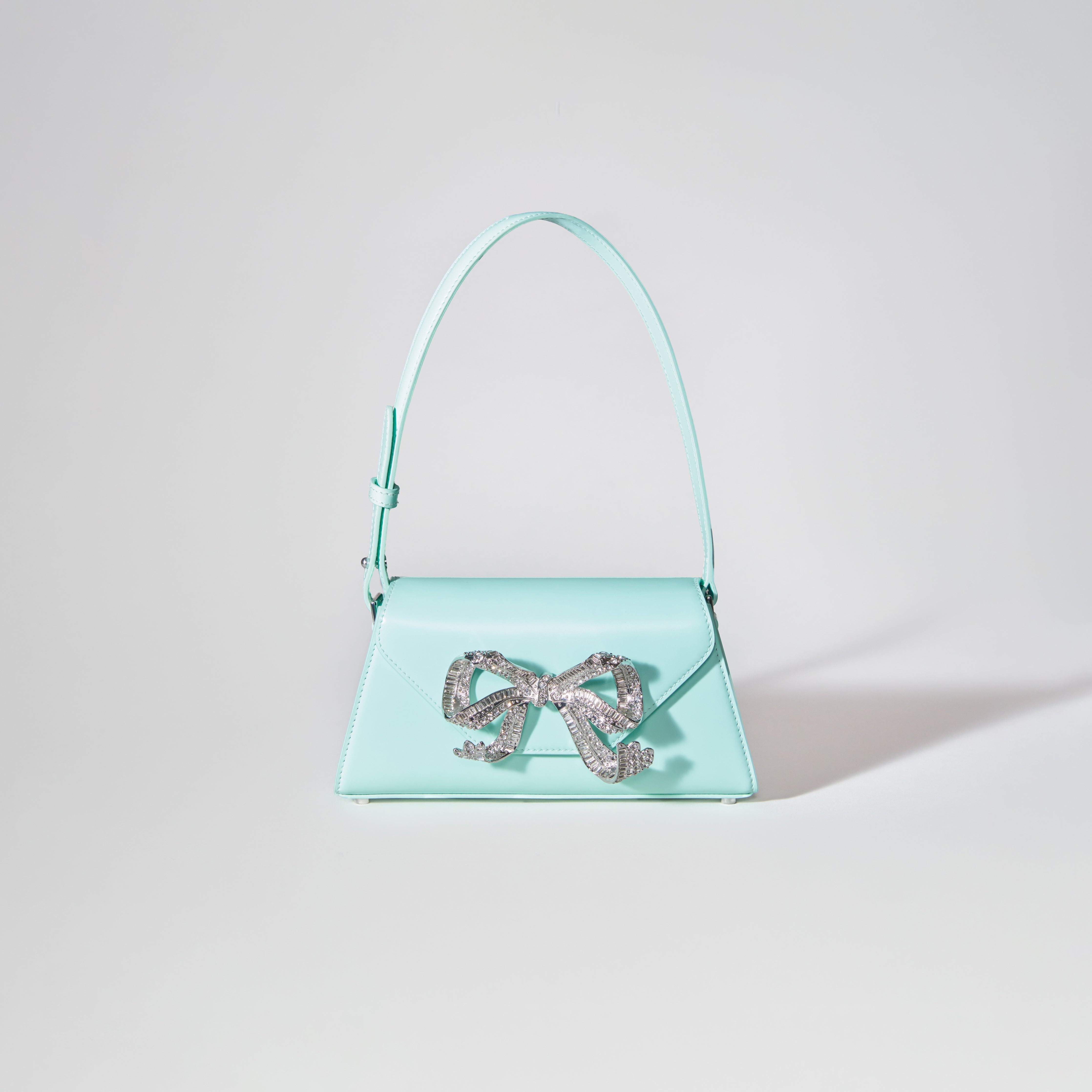 Aqua Bow Mini Shoulder Bag - 1