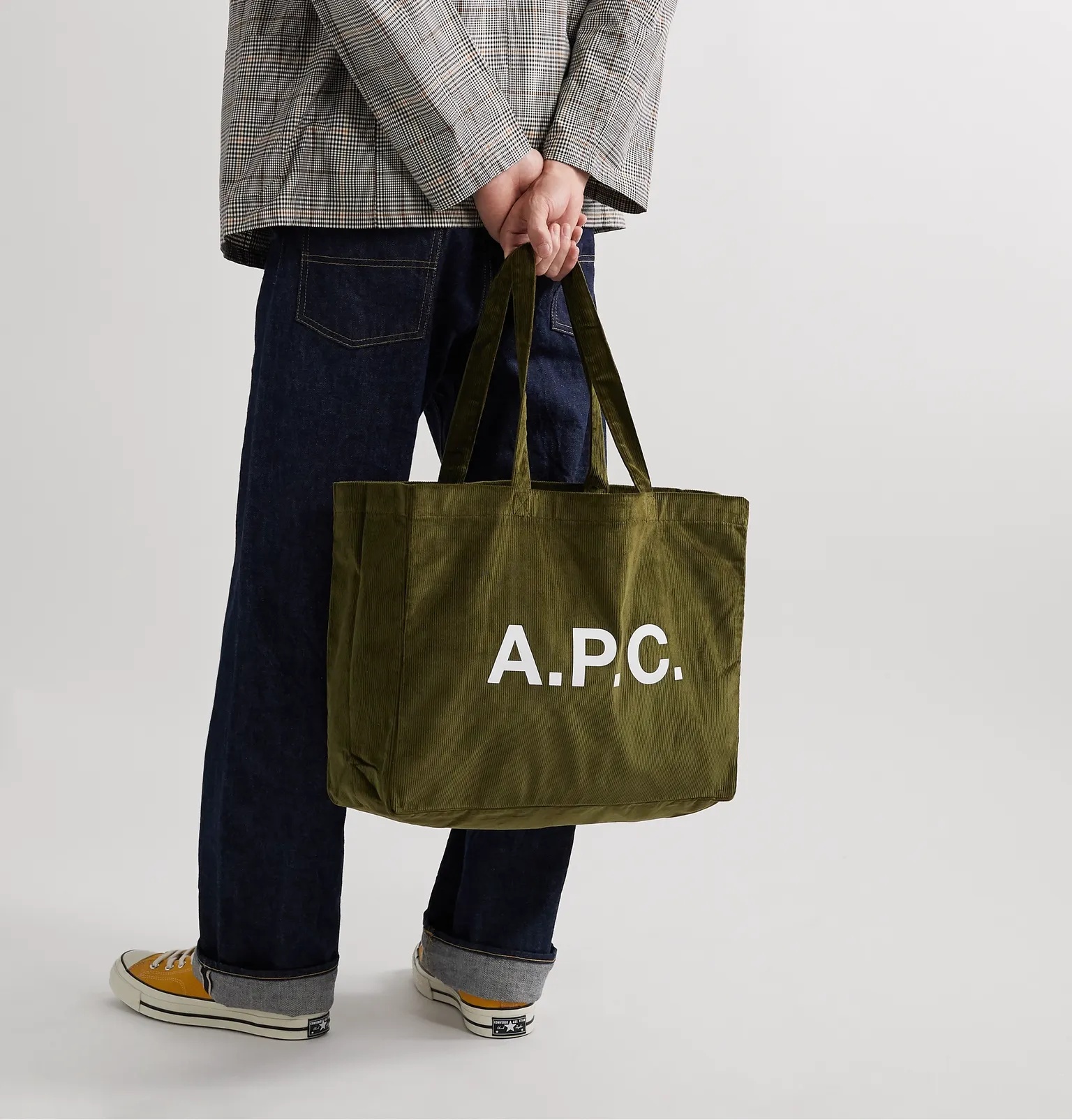 Logo-Print Cotton-Corduroy Tote Bag - 2