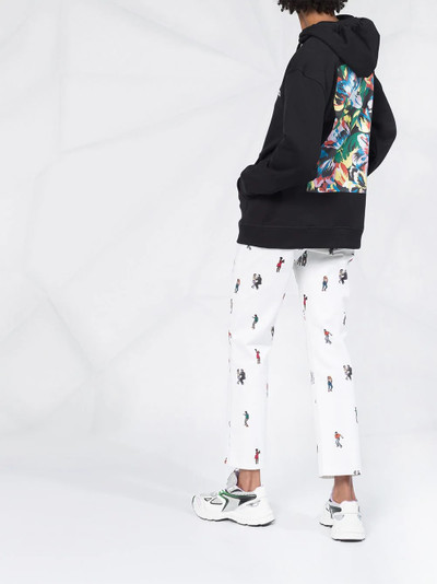 KENZO floral-print hoodie outlook