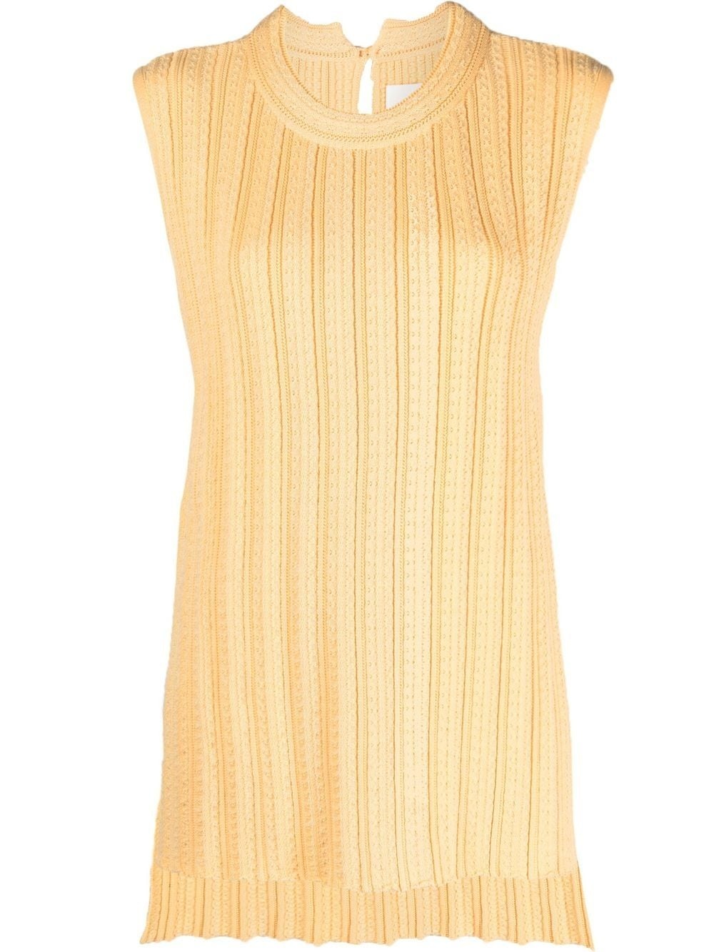 knitted side-slit vest top - 1