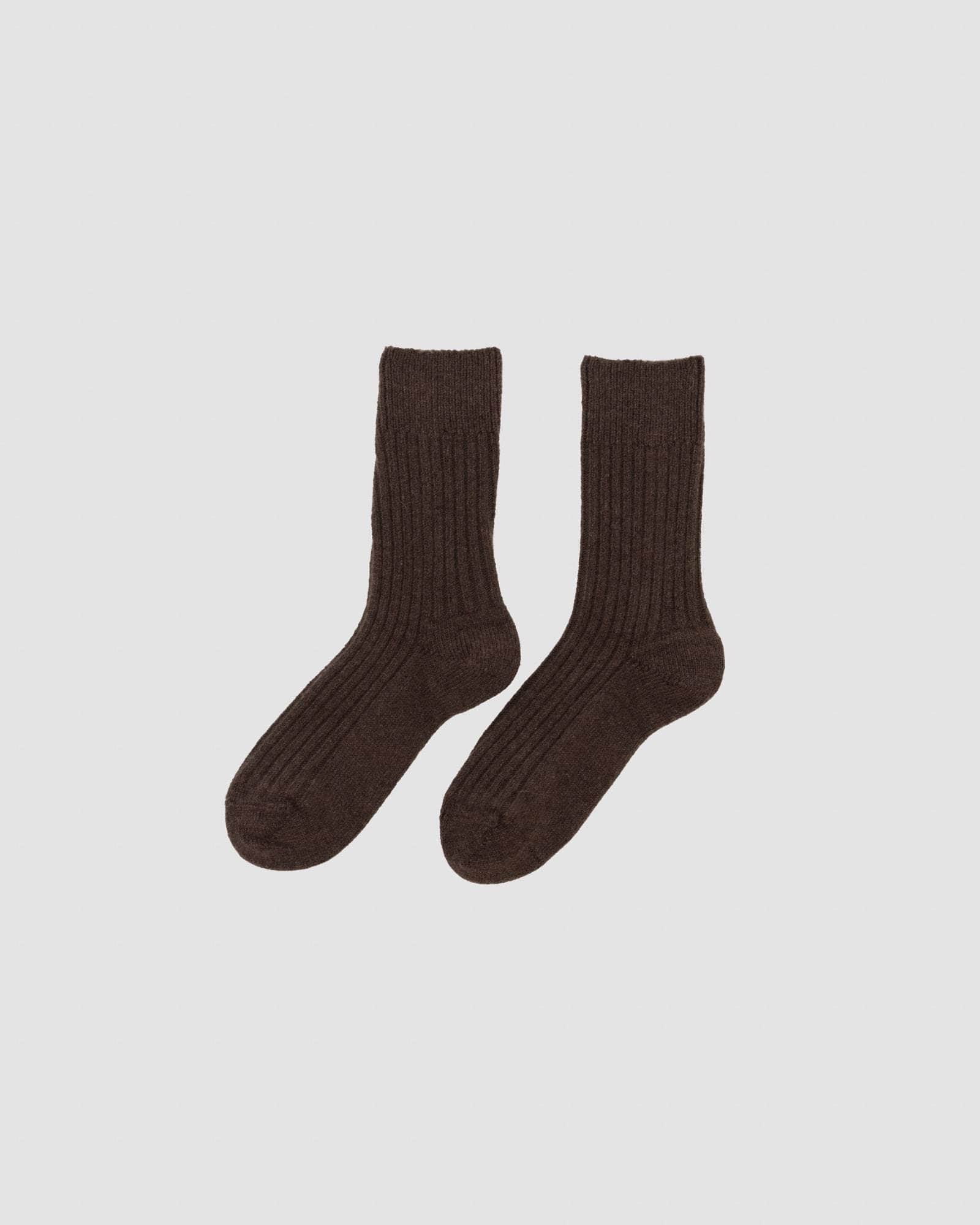 Rib Overankle Socks - Recycled Cashmere Rib - 4
