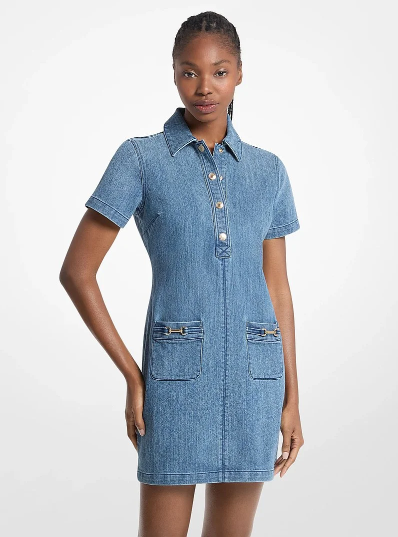Carson Denim Mini Dress - 1