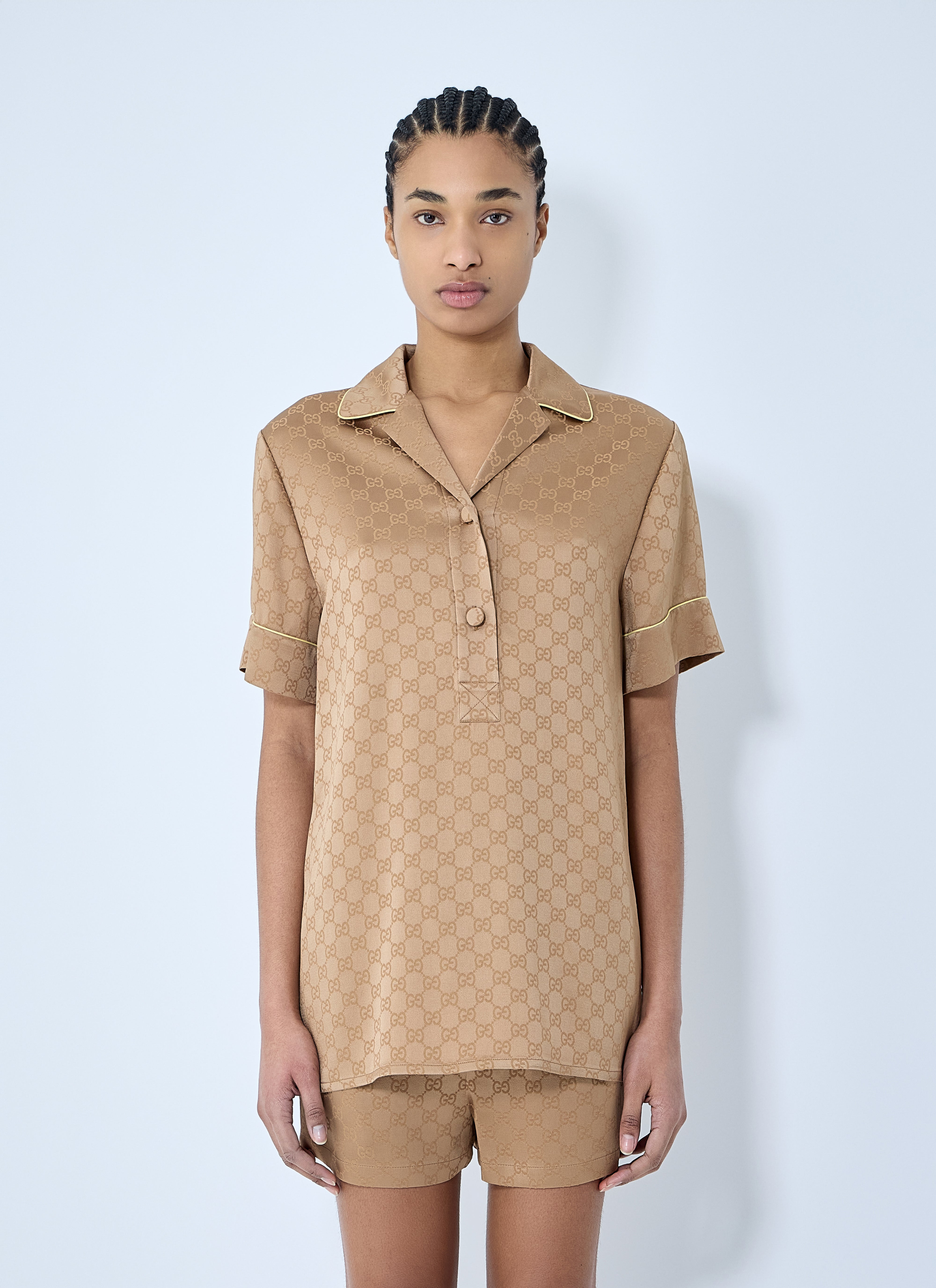 Gucci Women Gg Satin Shirt - 1