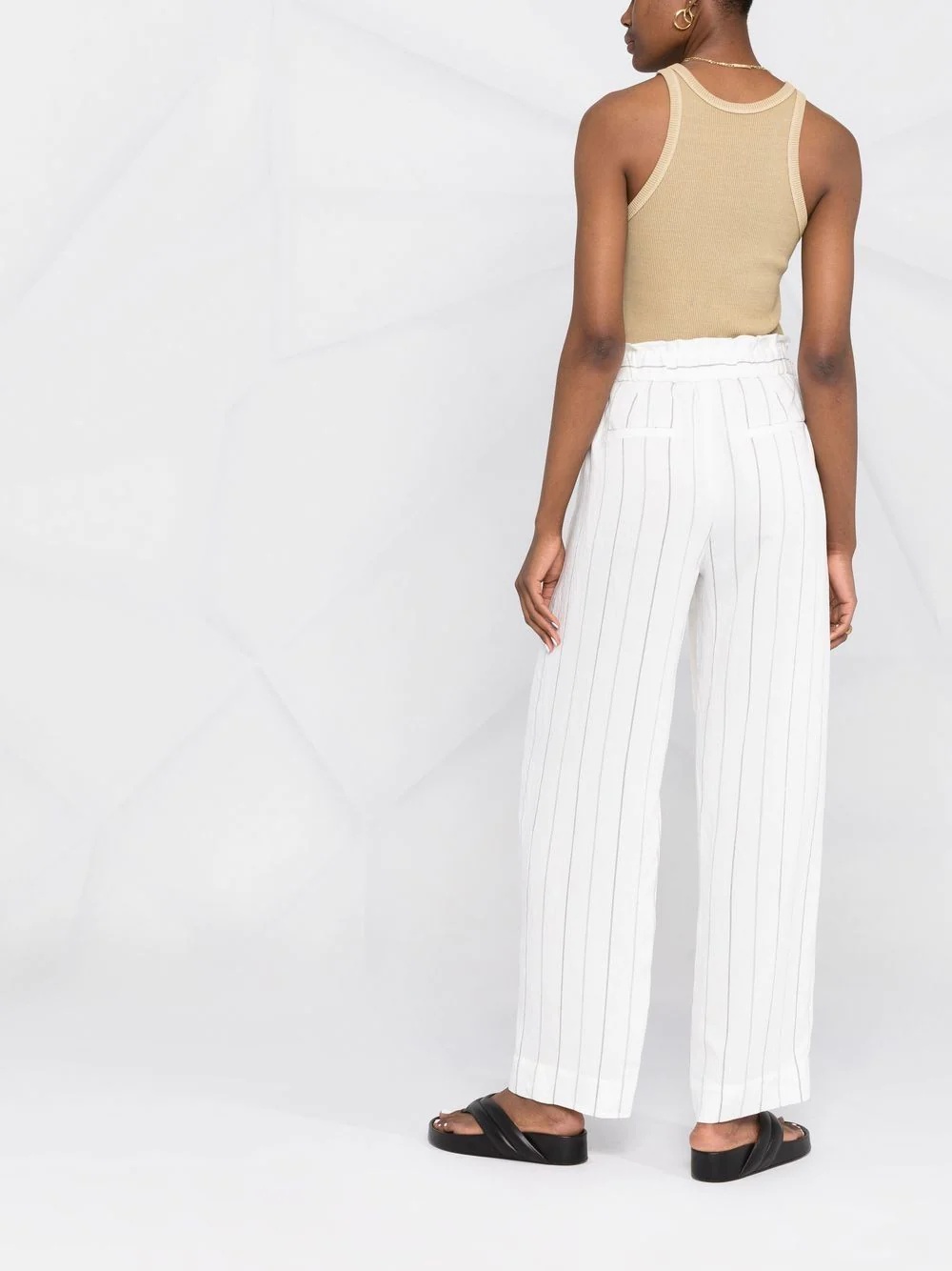 striped straight-leg trousers - 4