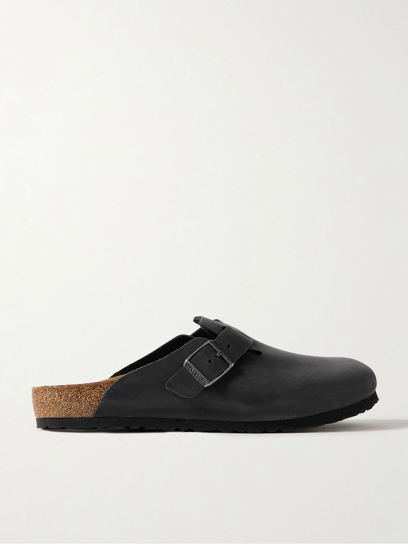 Boston Oiled-Leather Clogs Black 1