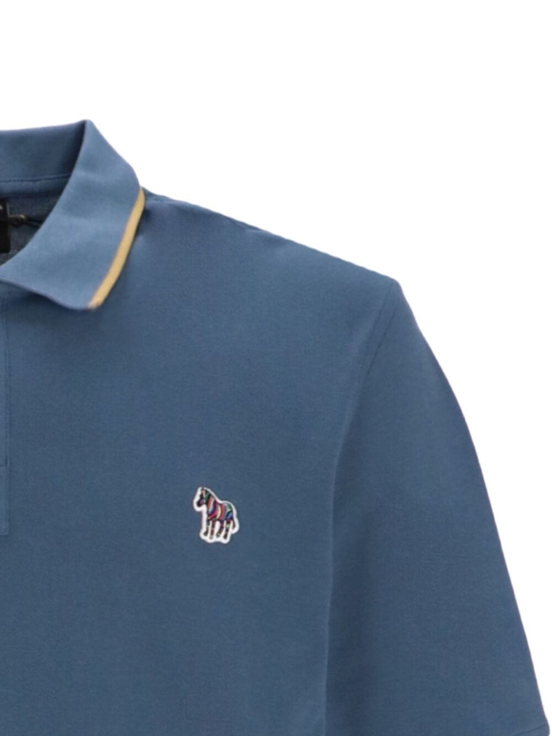 Paul Smith zebra-emblem cotton polo shirt outlook