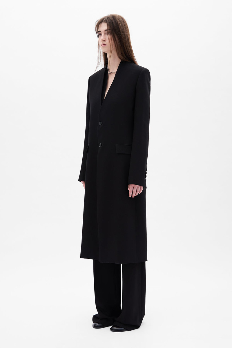 Ann Demeulemeester Kaat Straight Collarless Coat outlook