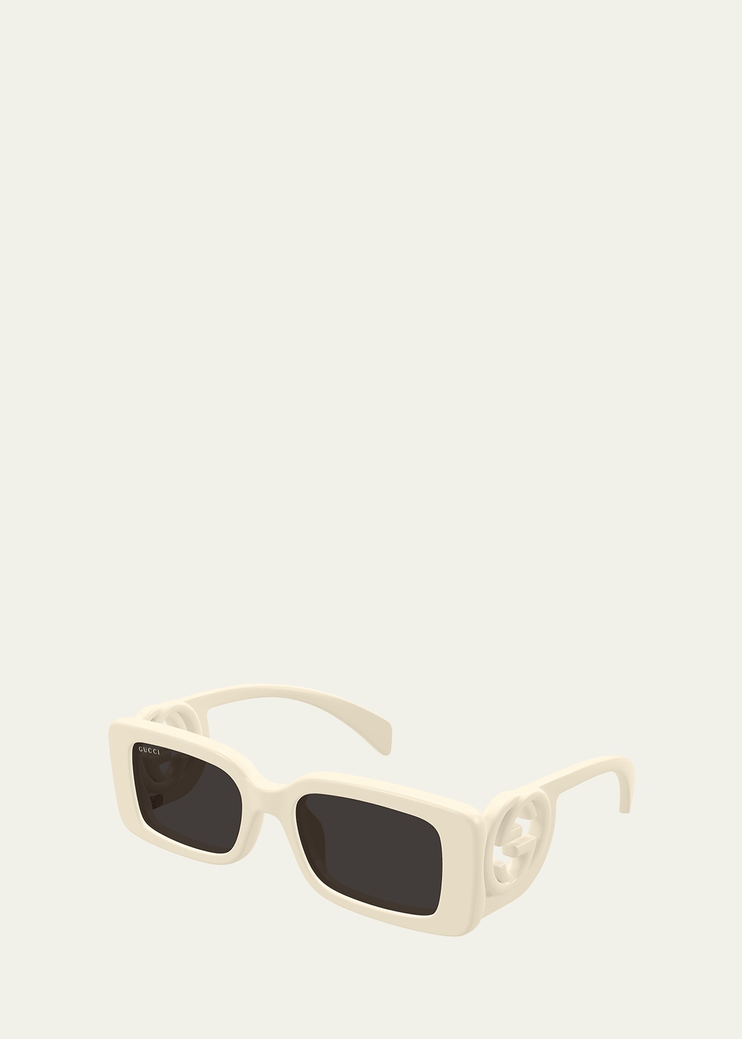 Monochrome GG Rectangle Acetate Sunglasses - 2