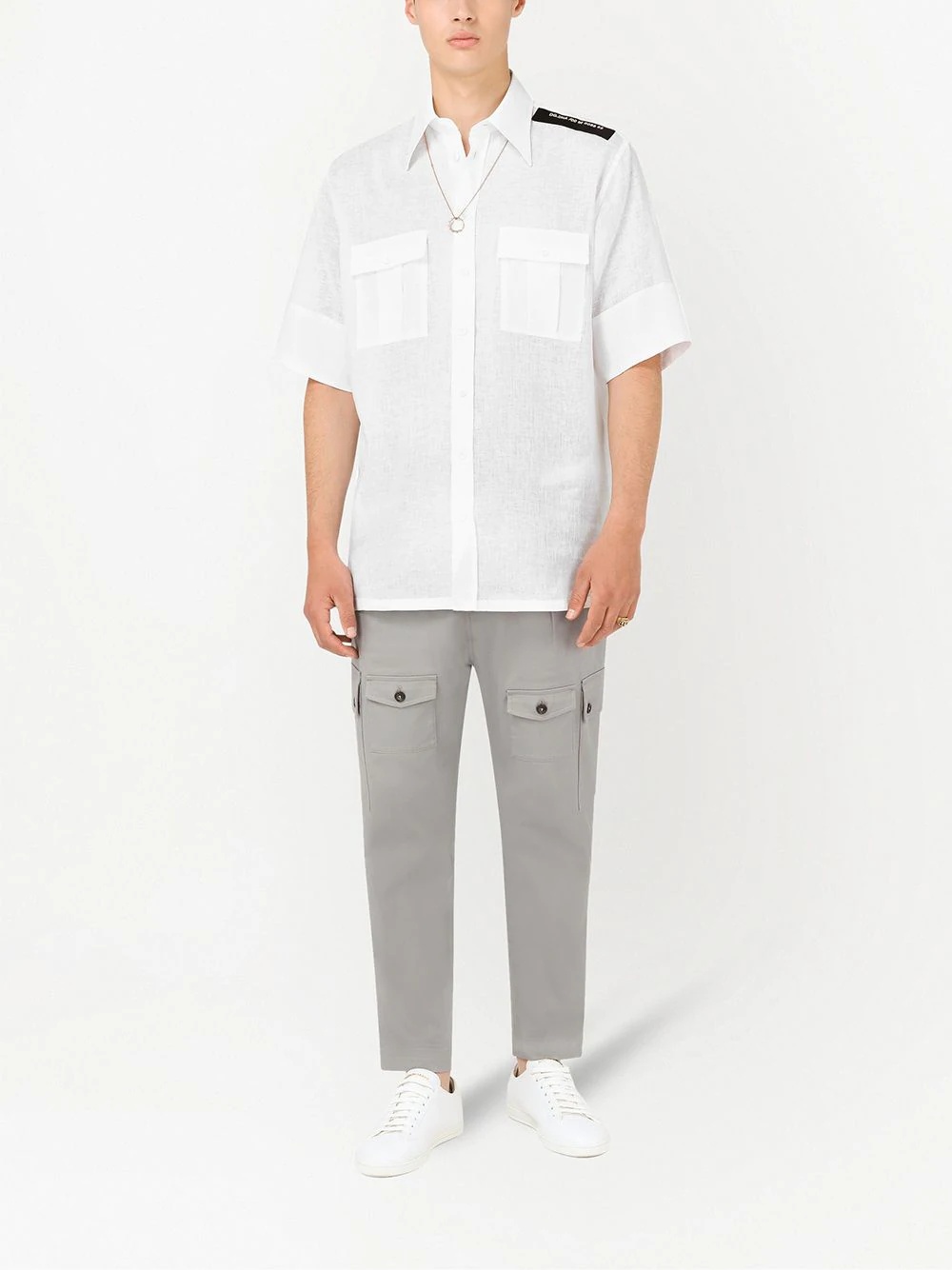 cropped cargo trousers - 2