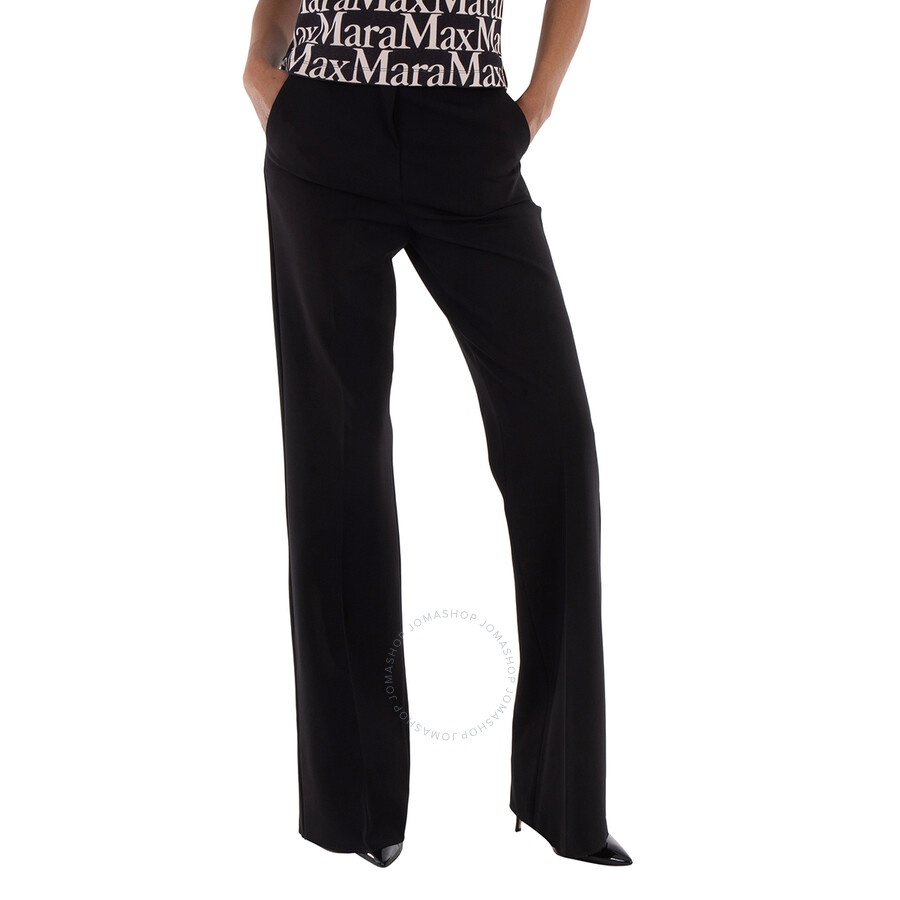 Max Mara Wide-Leg Tailored Trousers, Brand Size 40 ( US Size 6 ) - 1