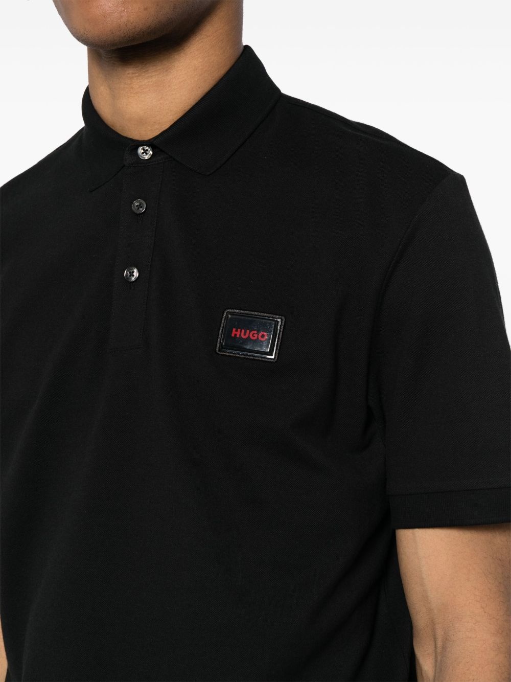 logo-appliqué polo shirt - 5