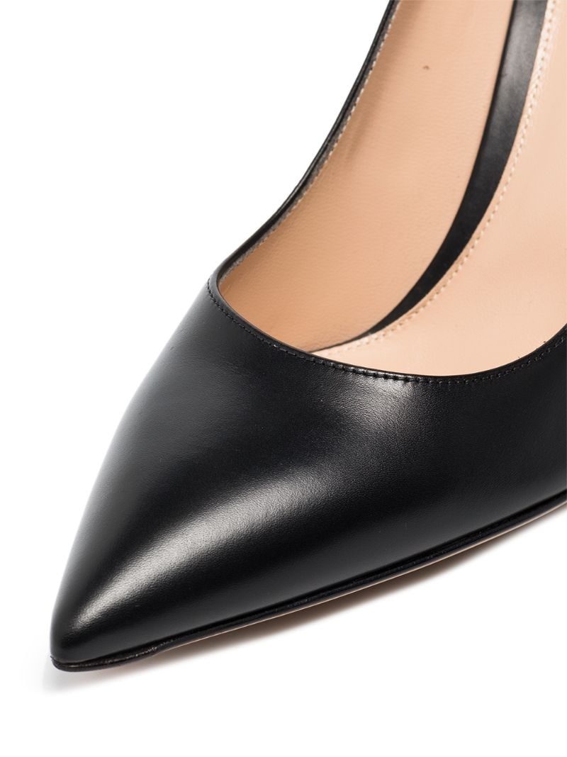 85mm pointed-toe leather pumps - 2