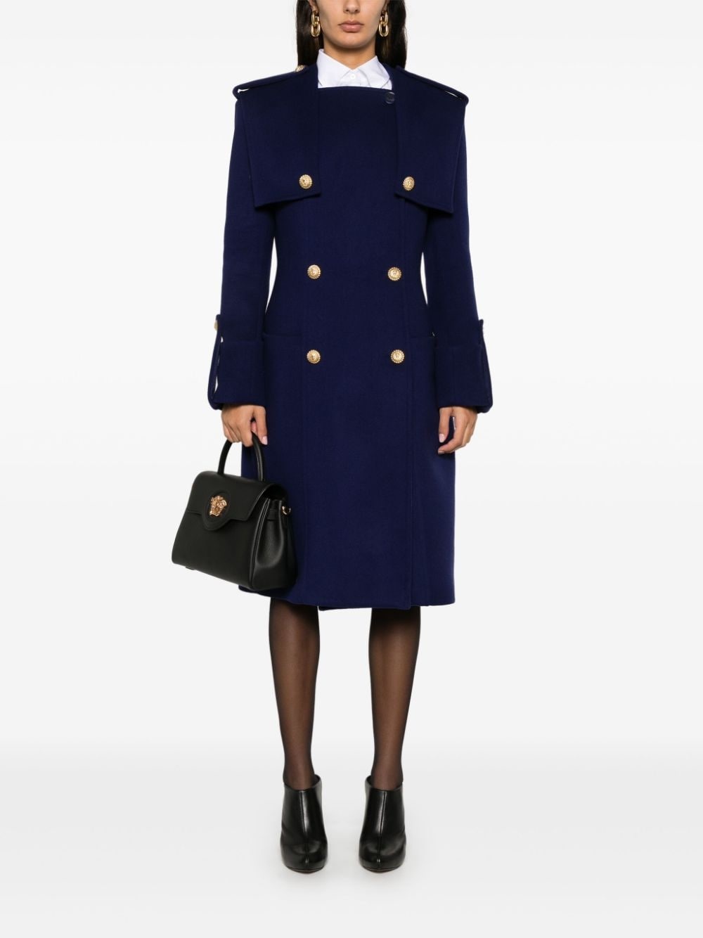 double-breasted military coat - 2