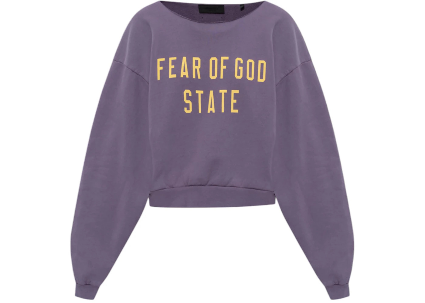 Fear of God Essentials Women's Heavy Fleece Cropped Crewneck Lavender - 1