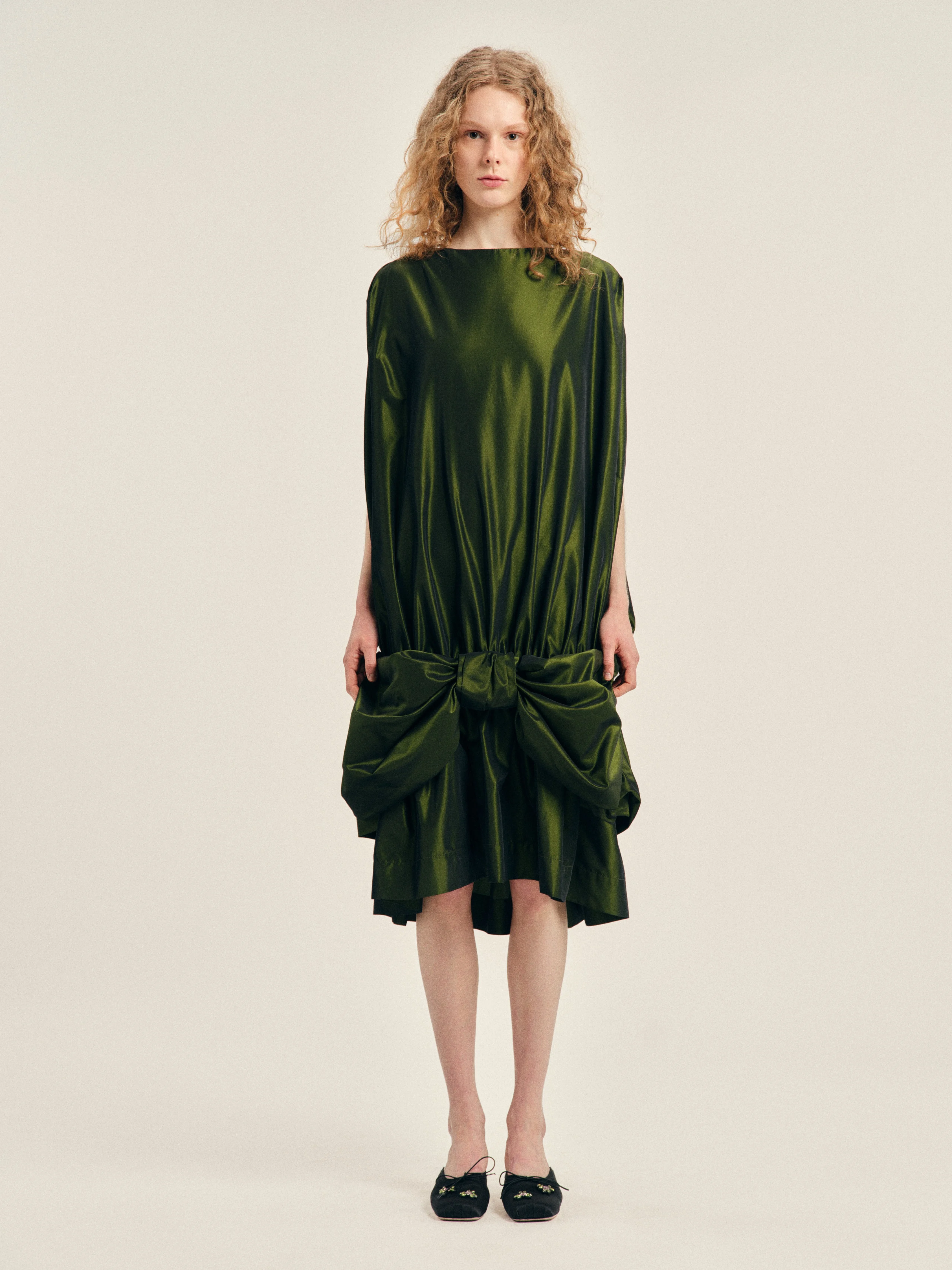 Bow Hem Egg Dress - 1