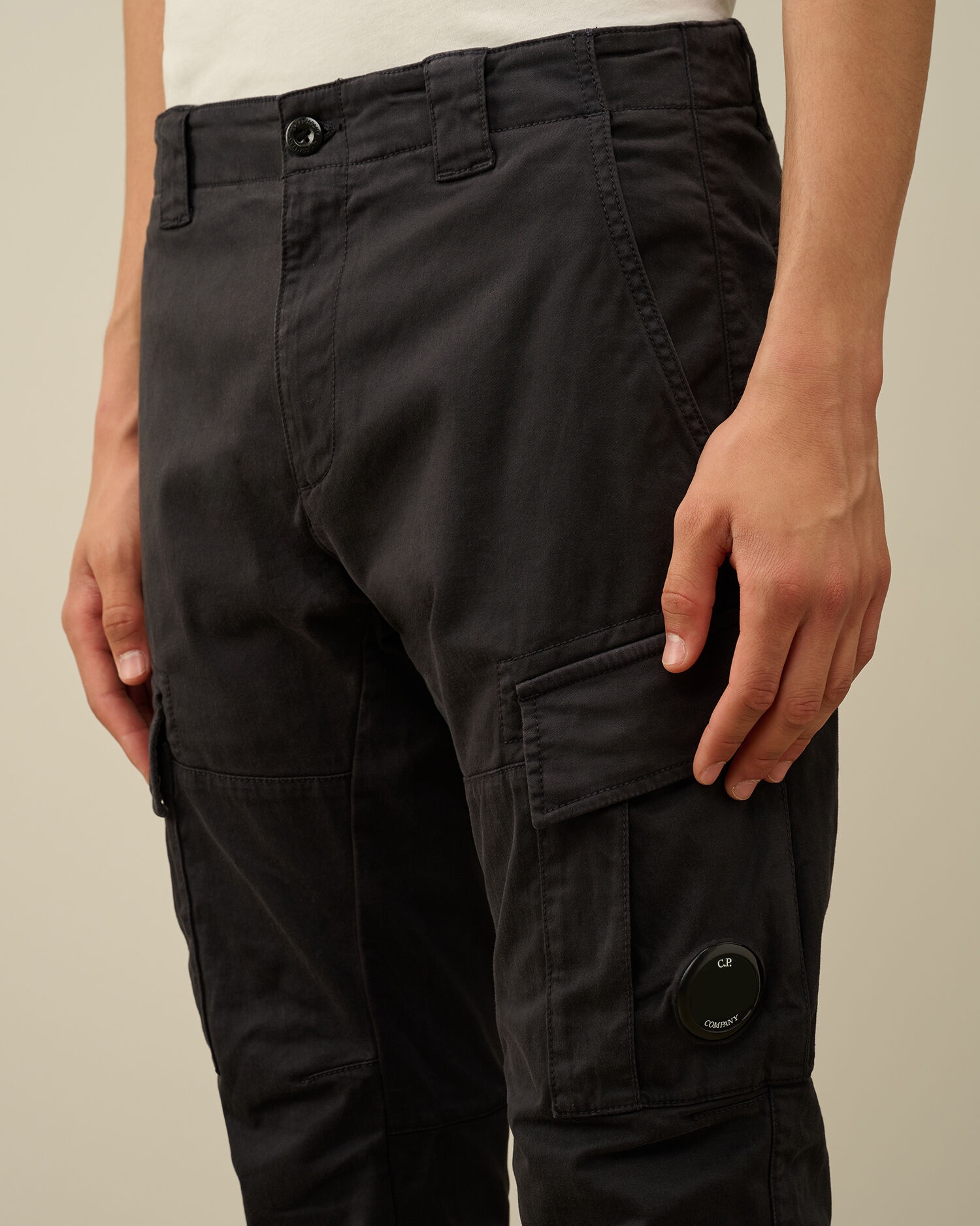 Stretch Sateen Ergonomic Lens Double Cargo Pants - 4