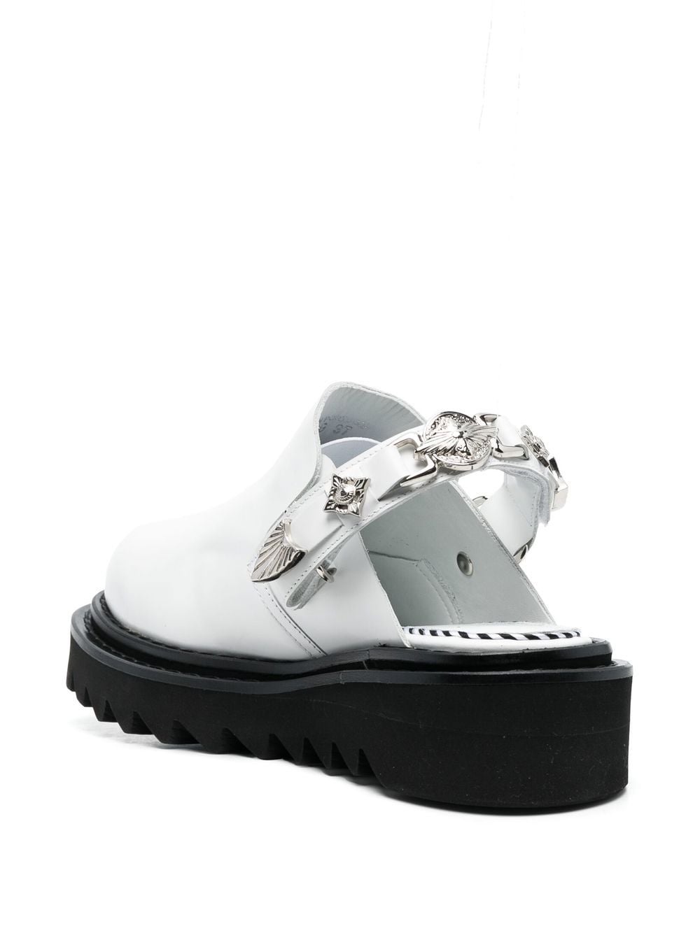 buckled ankle-strap flat mules - 3