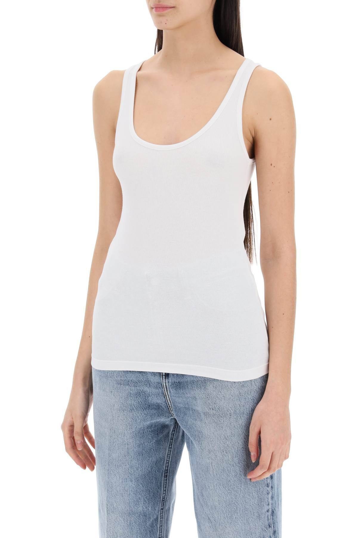 "RIBBED JERSEY TANK TOP WITH - 5