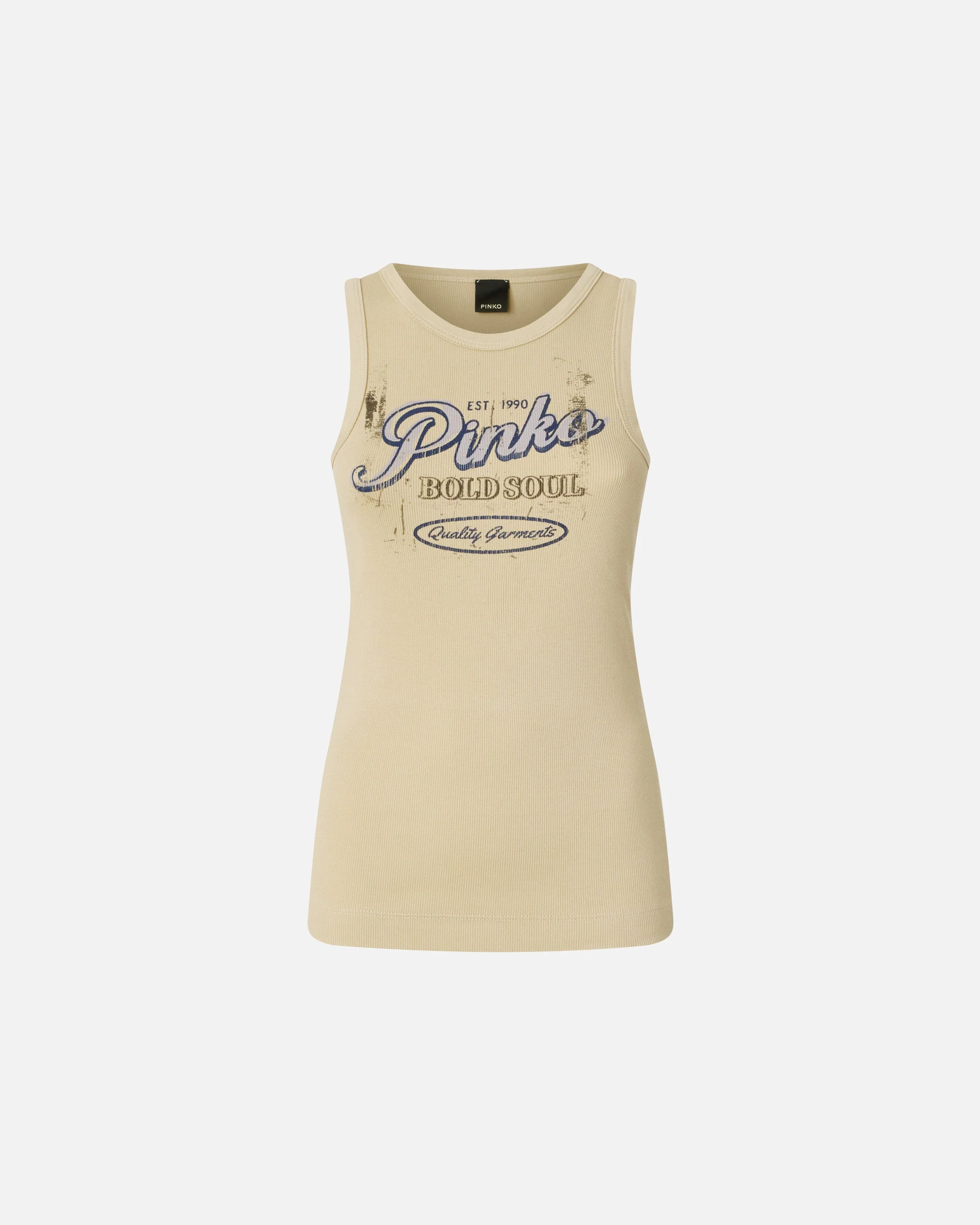 VEST TOP WITH VINTAGE LETTERING - 1