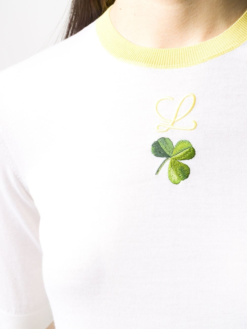 Shamrock embroidered knitted top - 5