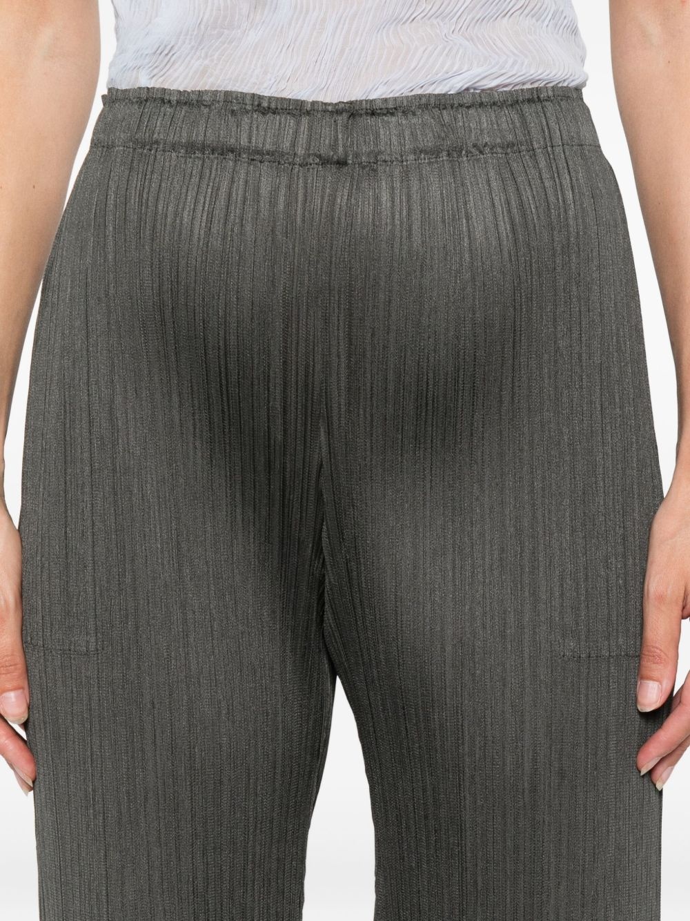 elasticated-waist pleated shorts - 5